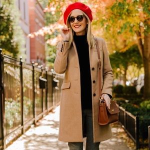 J.Crew Petite Regent topcoat in double-serge wool